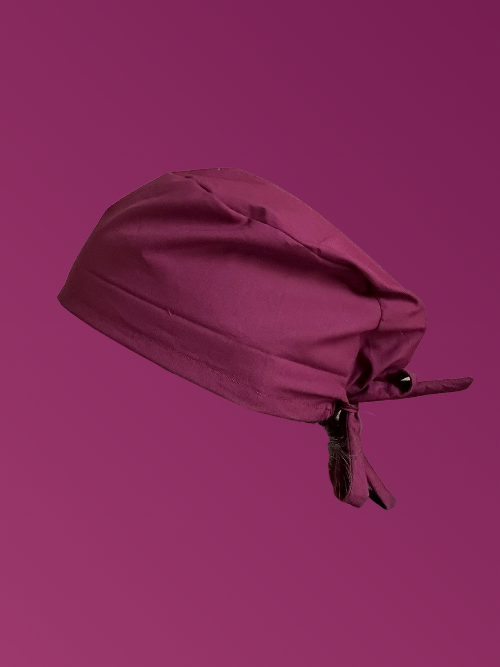 Calot médical en coton - Bordeau uni