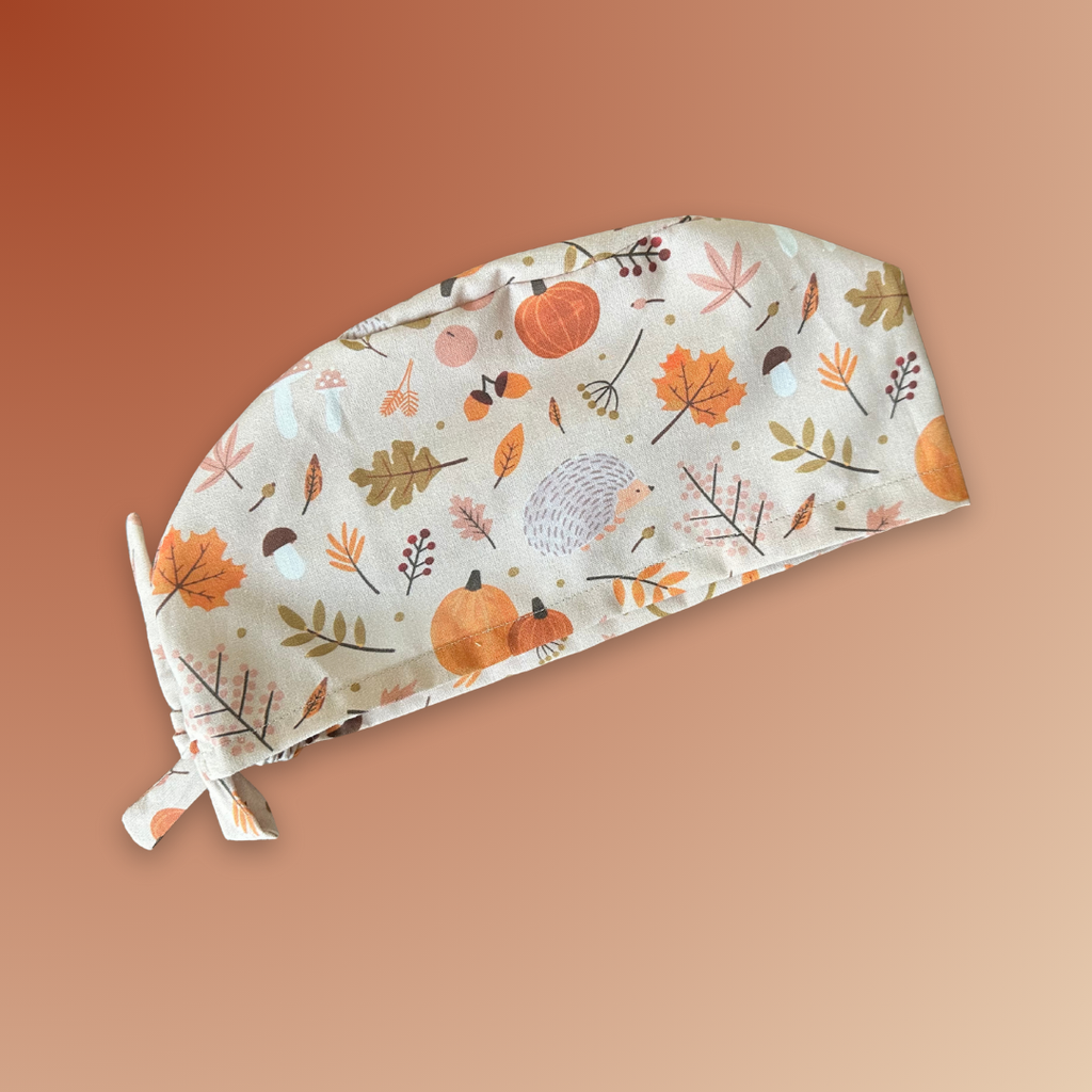 Calot médical en coton - Automnal