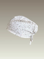 Calot médical en coton - Fleurs beige Le Petit Atelier du Calot