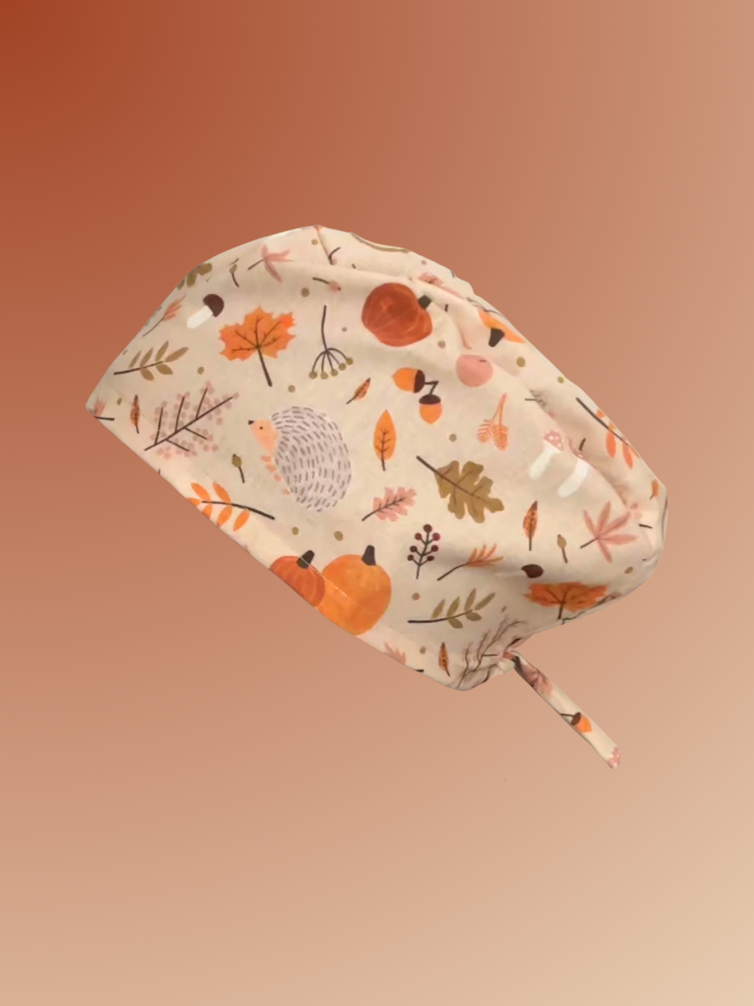 Calot médical en coton - Automnal