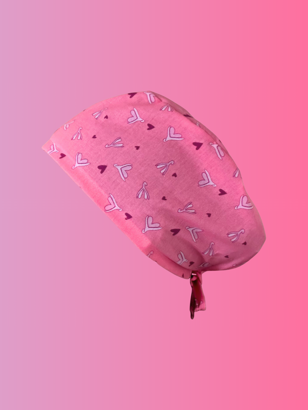 Calot médical en coton - Clitoris roses