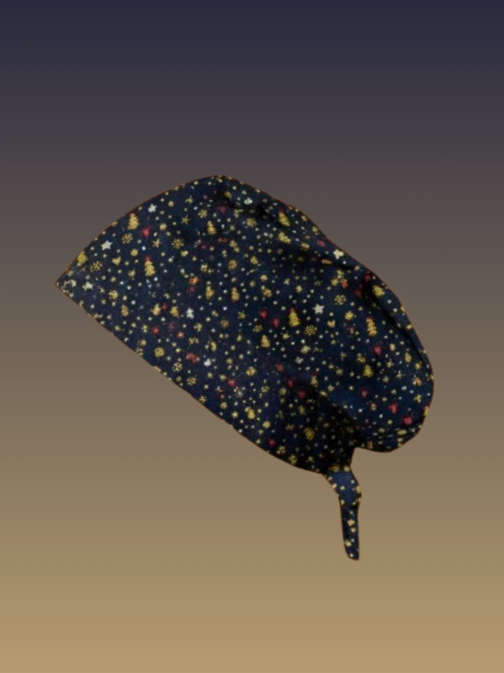 Calot médical en coton - Sapin et coeur