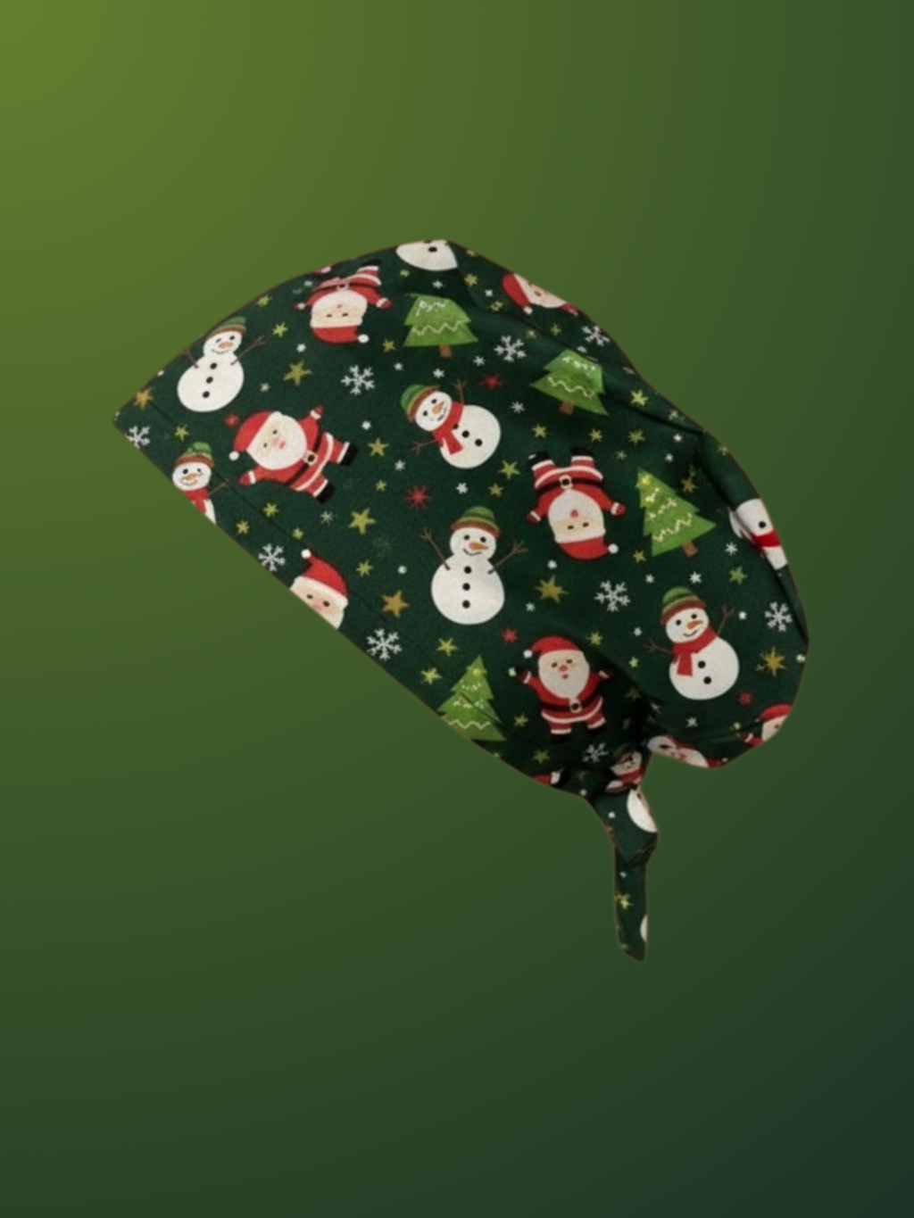 Calot médical en coton - Père Noël et Bonhomme de neige