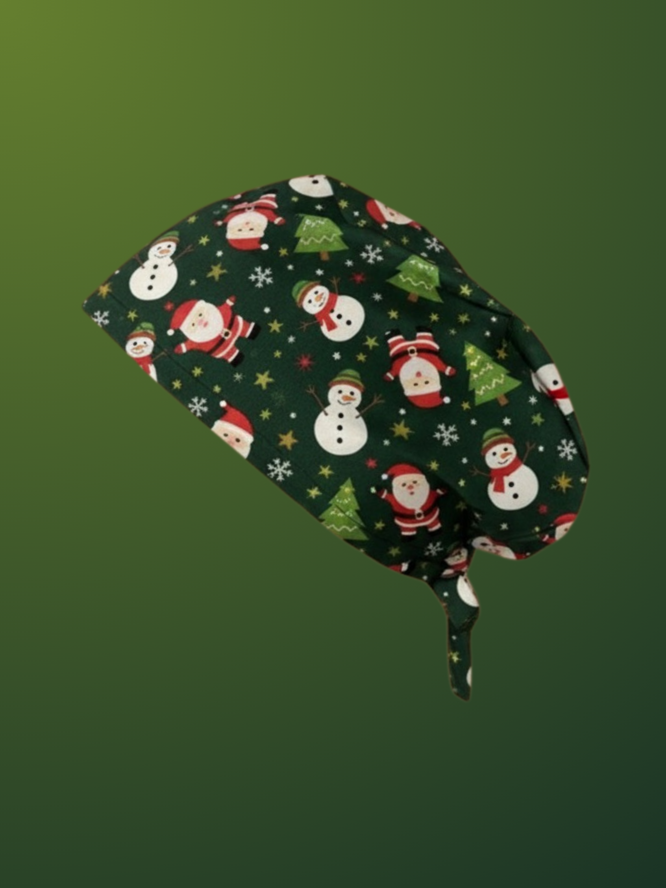 Calot médical en coton - Père Noël et Bonhomme de neige