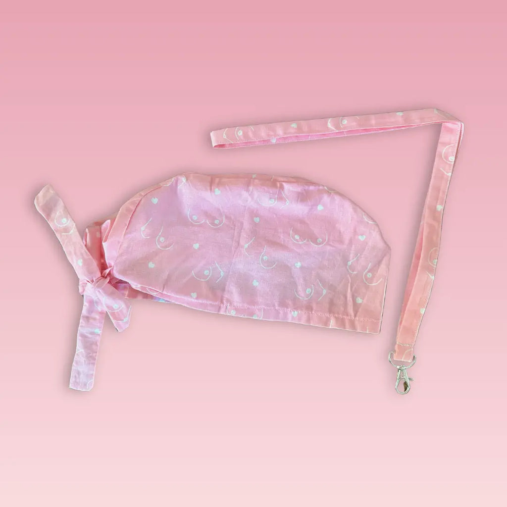 Calot médical en coton - Seins roses Le Petit Atelier du Calot