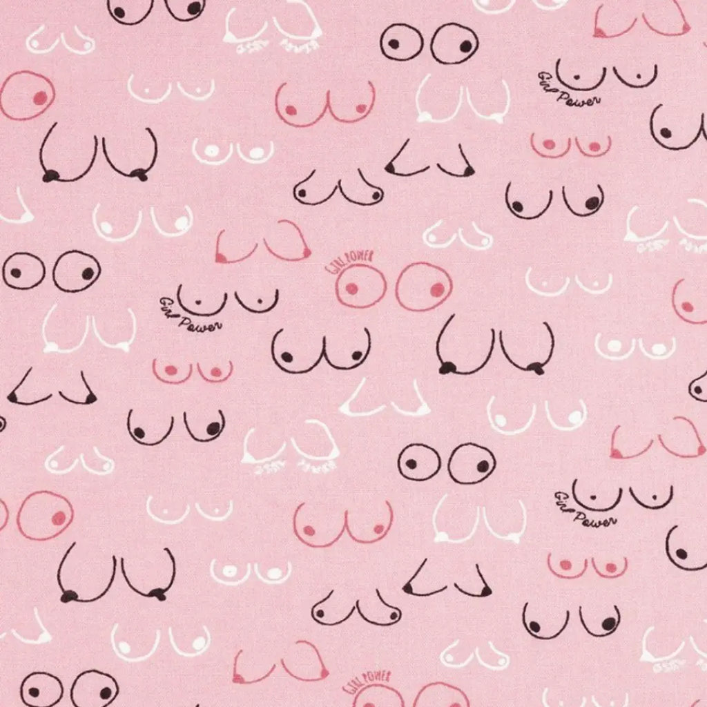 Calot de bloc médical en coton - Seins noirs et roses Le Petit Atelier du Calot