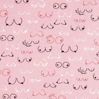 Calot de bloc médical en coton - Seins noirs et roses Le Petit Atelier du Calot