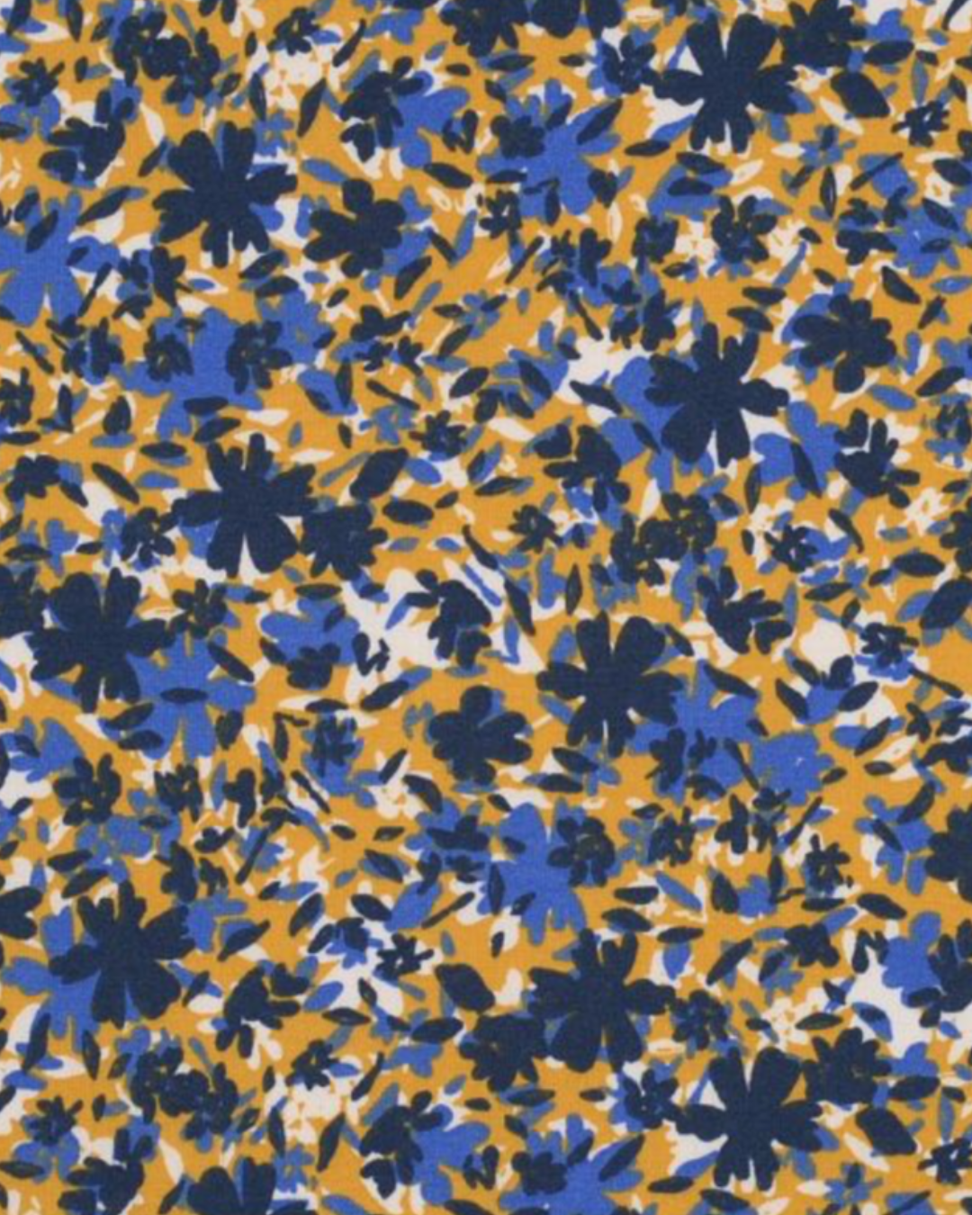 Calot médical en coton - Fleurs bleues et jaunes