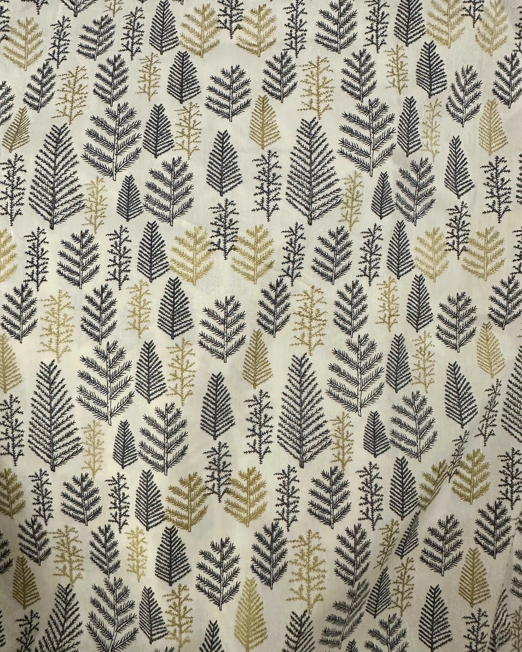 Calot médical en coton - Sapin blanc et doré