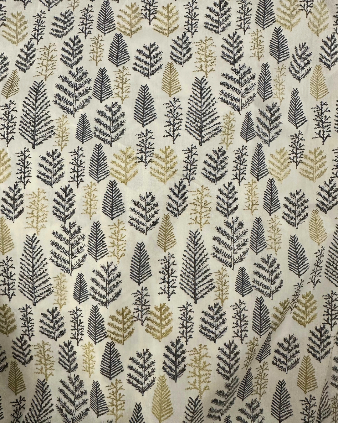 Calot médical en coton - Sapin blanc et doré