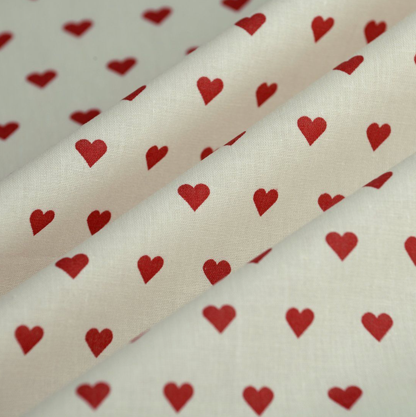 Calot médical en coton - Coeurs rouge