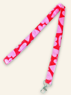 Calot + tour de cou - Coeurs roses et rouge