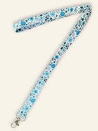 Calot + tour de cou - Fleurs bleues