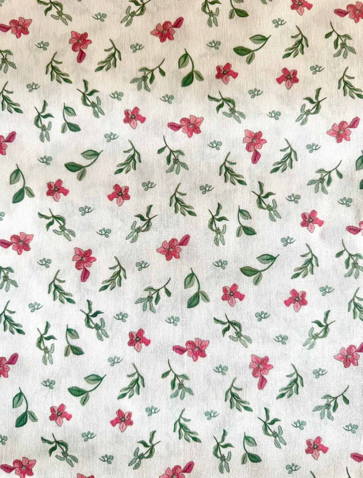 Calot médical coton doublé en soie - Fleurs roses et feuillages