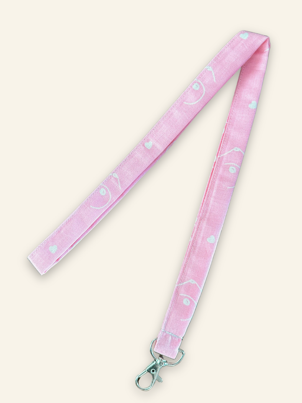Calot doublé en soie + tour de cou - Seins roses