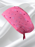 Calot médical coton doublé en soie - Clitoris rose