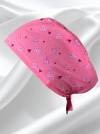 Calot médical coton doublé en soie - Clitoris rose