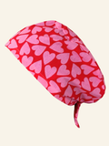 Calot + tour de cou - Coeurs roses et rouge