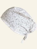 Calot + tour de cou - Fleurs beige