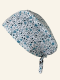 Calot + tour de cou - Fleurs bleues