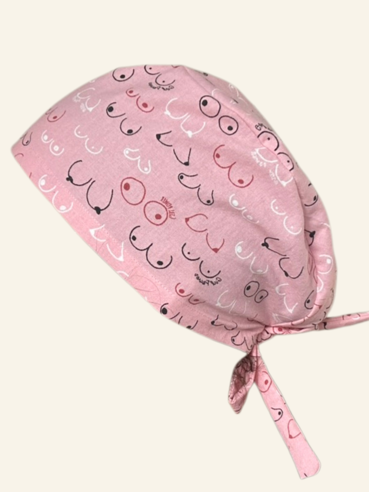 Calot + tour de cou - Seins noirs et roses